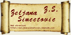 Željana Simčetović vizit kartica